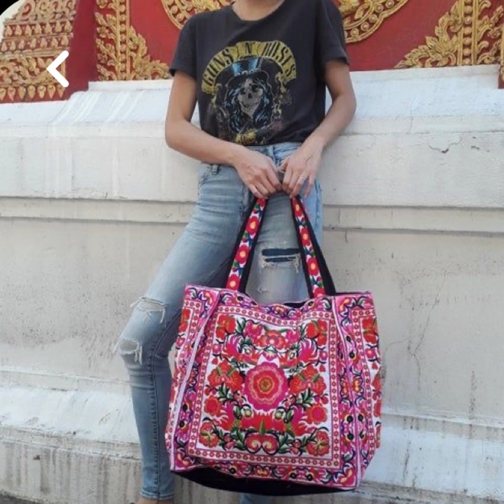 Oversized tribal tote